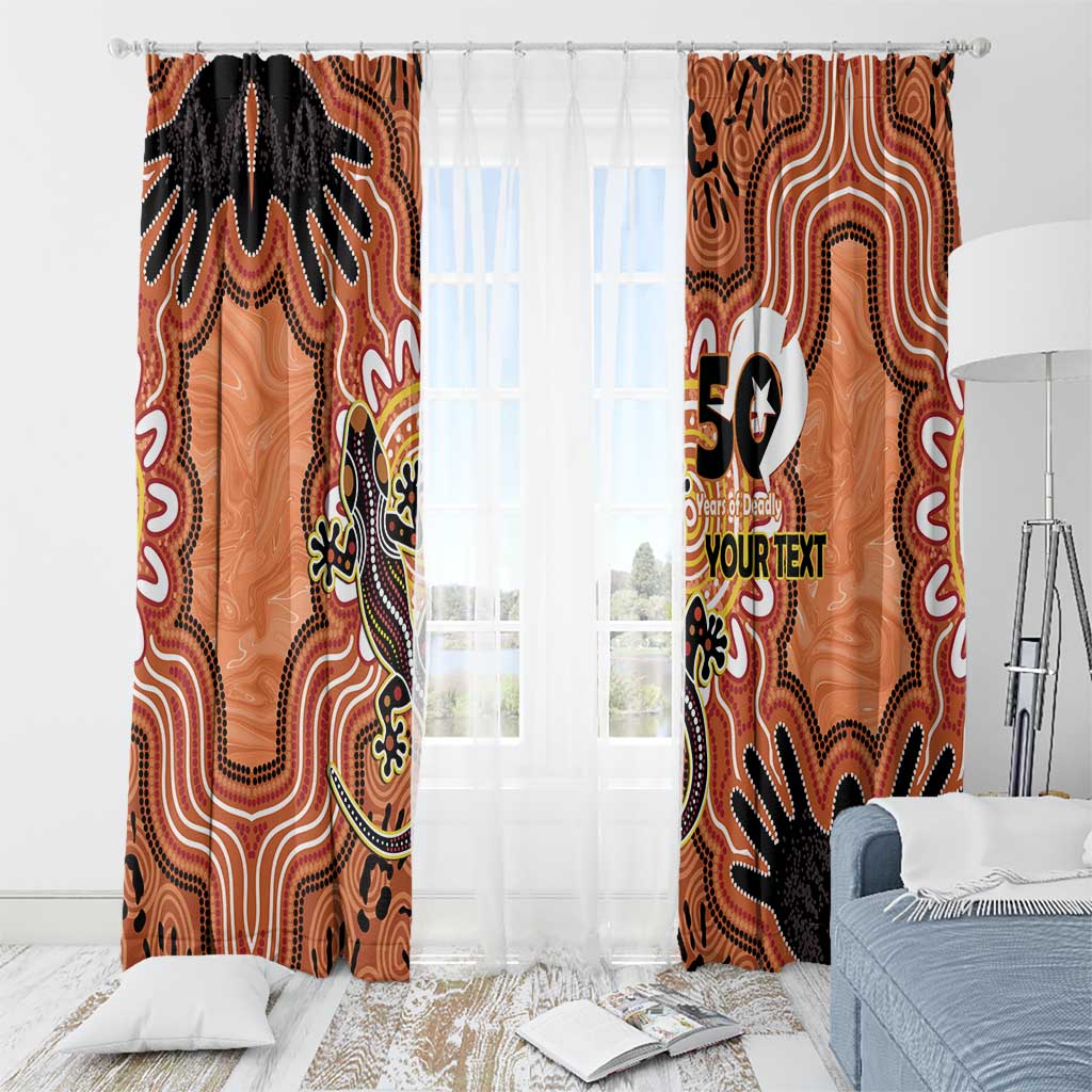 Personalised Australia Lizard NAIDOC Week 2026 Window Curtain 50 Years of Deadly Aboriginal Art