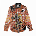 Personalised Australia Lizard NAIDOC Week 2026 Women Casual Shirt 50 Years of Deadly Aboriginal Art