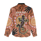 Personalised Australia Lizard NAIDOC Week 2026 Women Casual Shirt 50 Years of Deadly Aboriginal Art