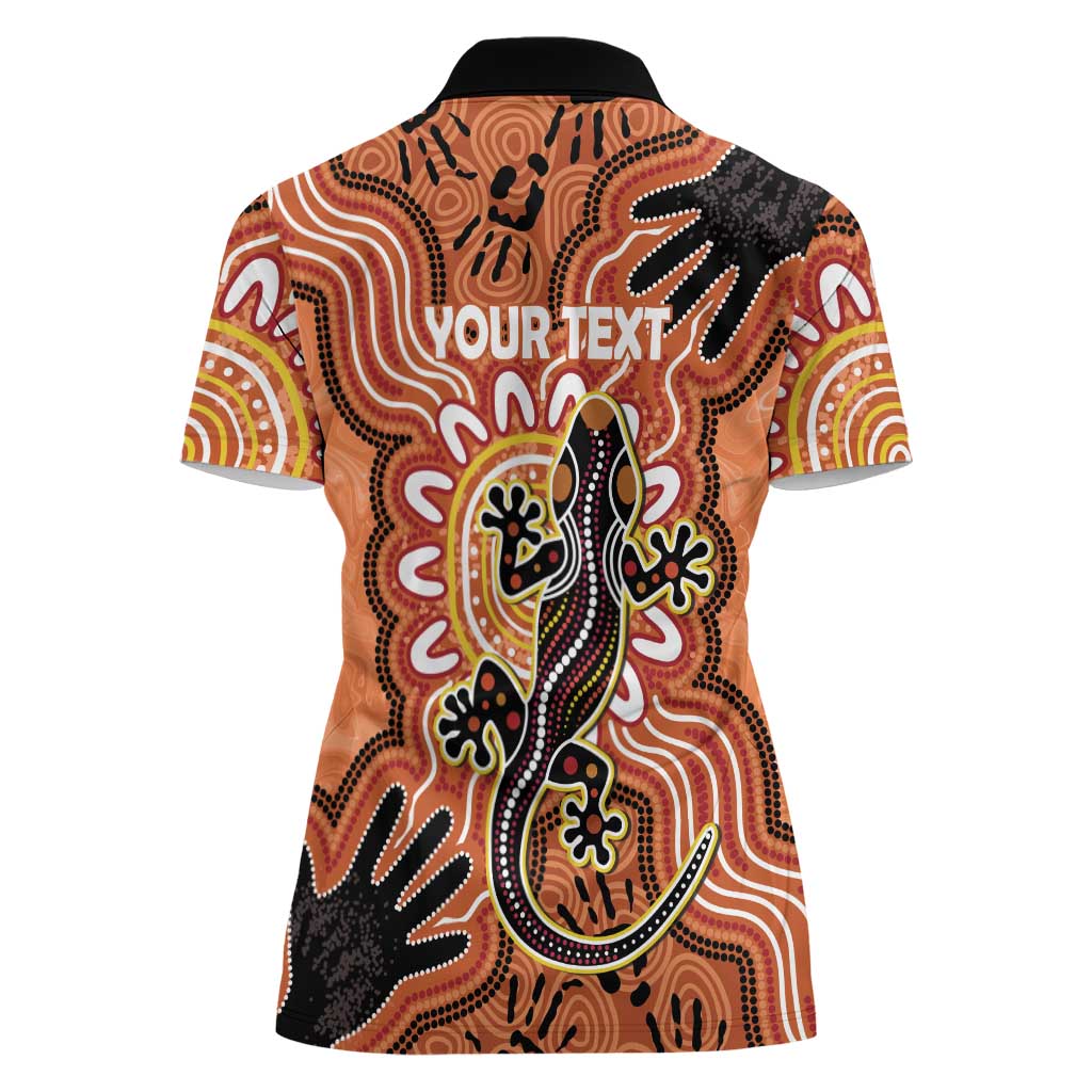 Personalised Australia Lizard NAIDOC Week 2026 Women Polo Shirt 50 Years of Deadly Aboriginal Art