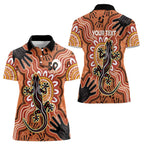 Personalised Australia Lizard NAIDOC Week 2026 Women Polo Shirt 50 Years of Deadly Aboriginal Art