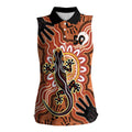 Personalised Australia Lizard NAIDOC Week 2026 Women Sleeveless Polo Shirt 50 Years of Deadly Aboriginal Art
