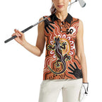 Personalised Australia Lizard NAIDOC Week 2026 Women Sleeveless Polo Shirt 50 Years of Deadly Aboriginal Art
