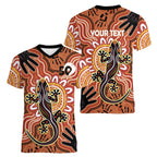 Personalised Australia Lizard NAIDOC Week 2026 Women V-Neck T-Shirt 50 Years of Deadly Aboriginal Art