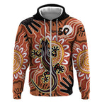 Personalised Australia Lizard NAIDOC Week 2026 Zip Hoodie 50 Years of Deadly Aboriginal Art