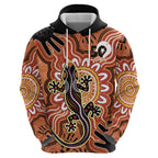 Personalised Australia Lizard NAIDOC Week 2026 Zip Hoodie 50 Years of Deadly Aboriginal Art