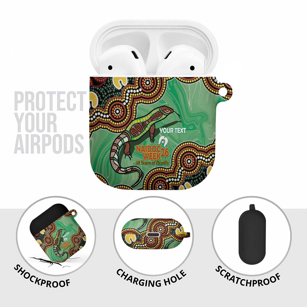 Personalised Australia Goanna NAIDOC Week 2026 AirPods Case 50 Years of Deadly Aboriginal Art