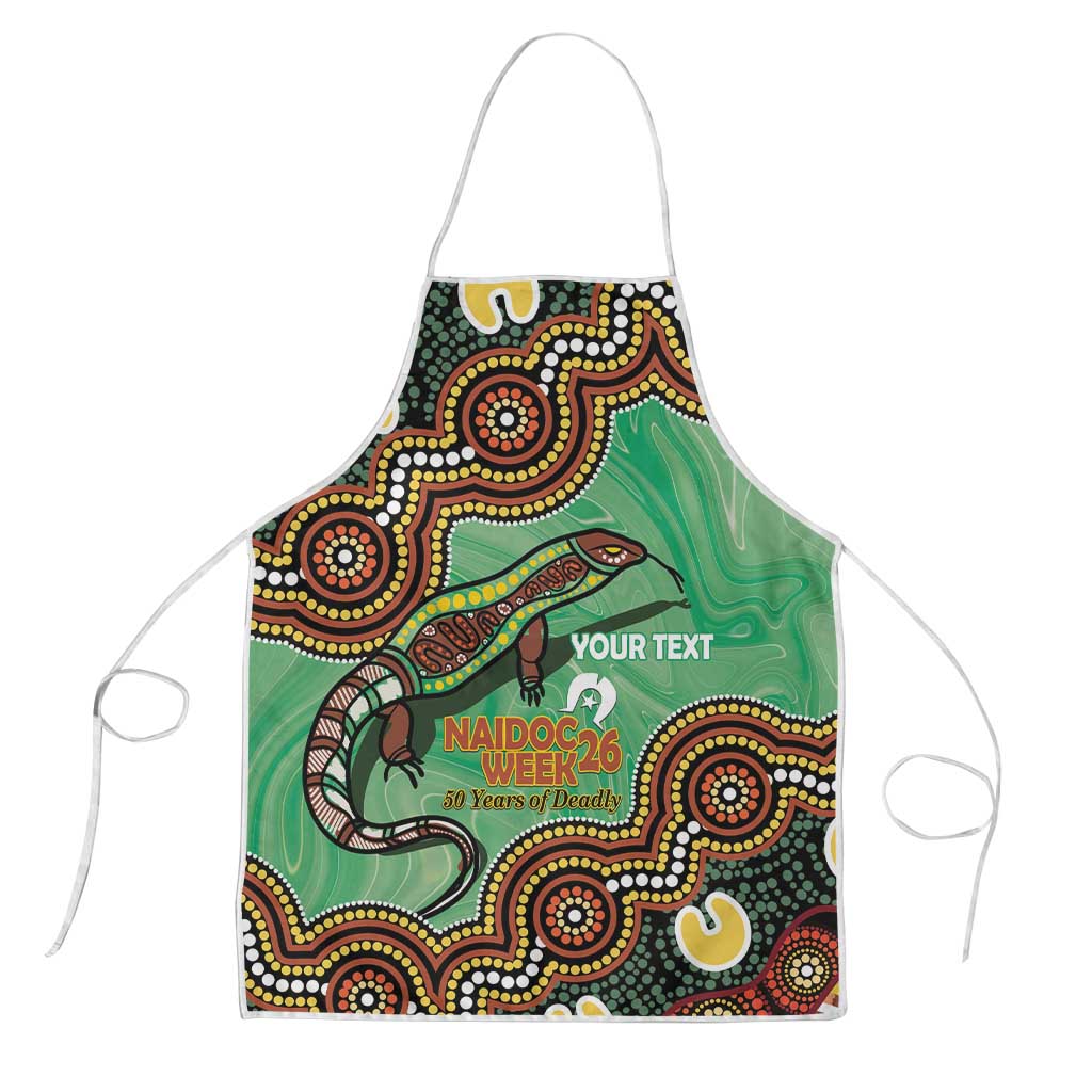 Personalised Australia Goanna NAIDOC Week 2026 Apron 50 Years of Deadly Aboriginal Art