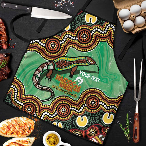 Personalised Australia Goanna NAIDOC Week 2026 Apron 50 Years of Deadly Aboriginal Art