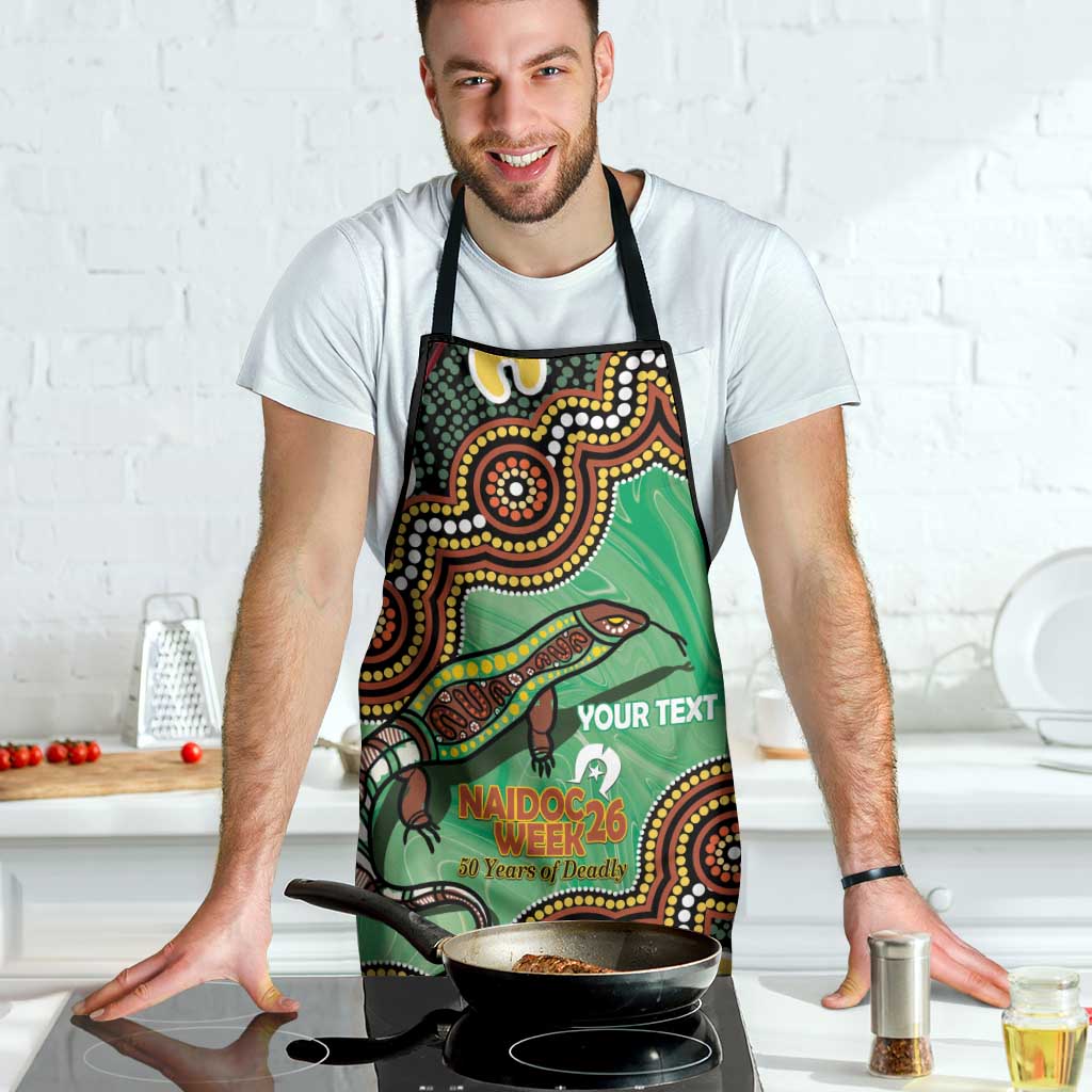 Personalised Australia Goanna NAIDOC Week 2026 Apron 50 Years of Deadly Aboriginal Art