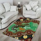 Personalised Australia Goanna NAIDOC Week 2026 Area Rug 50 Years of Deadly Aboriginal Art