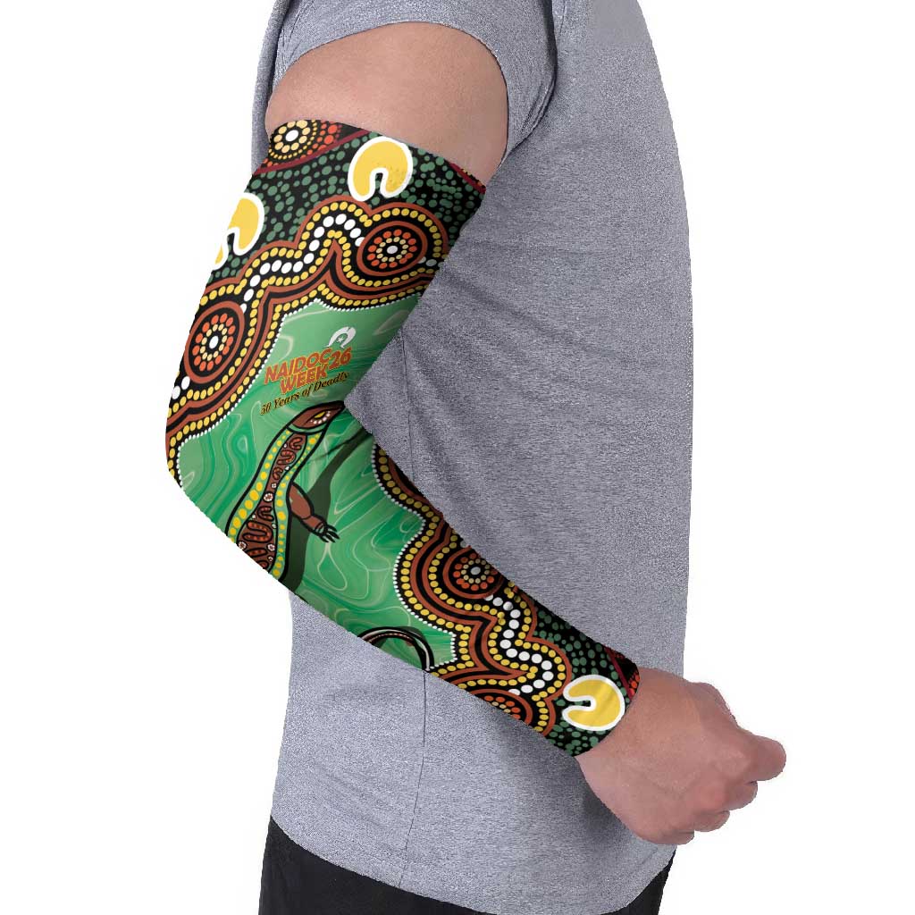 Personalised Australia Goanna NAIDOC Week 2026 Arm Sleeves 50 Years of Deadly Aboriginal Art