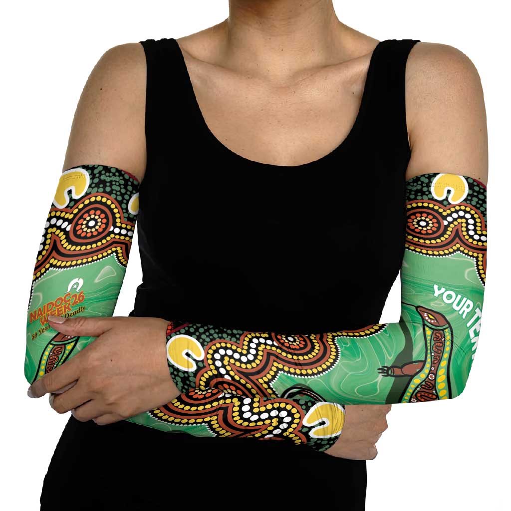 Personalised Australia Goanna NAIDOC Week 2026 Arm Sleeves 50 Years of Deadly Aboriginal Art