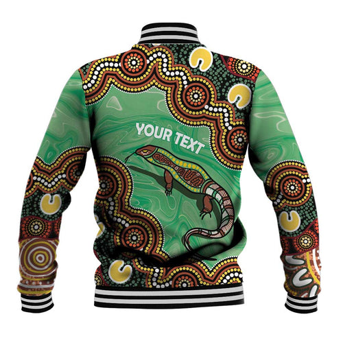 Personalised Australia Goanna NAIDOC Week 2026 Baseball Jacket 50 Years of Deadly Aboriginal Art
