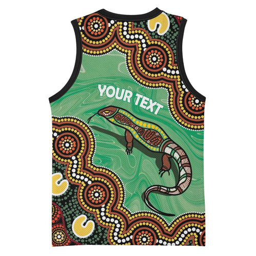 Personalised Australia Goanna NAIDOC Week 2026 Basketball Jersey 50 Years of Deadly Aboriginal Art