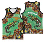 Personalised Australia Goanna NAIDOC Week 2026 Basketball Jersey 50 Years of Deadly Aboriginal Art