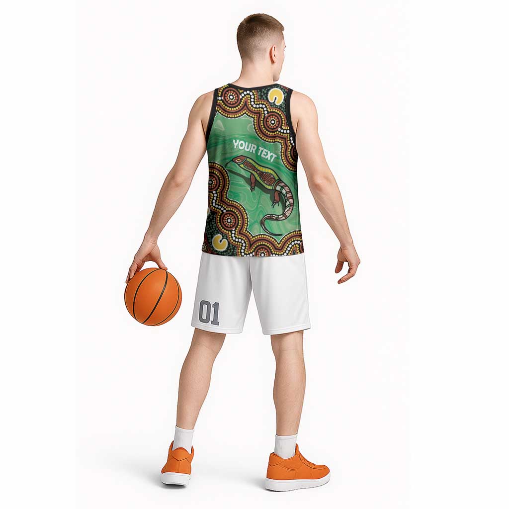 Personalised Australia Goanna NAIDOC Week 2026 Basketball Jersey 50 Years of Deadly Aboriginal Art