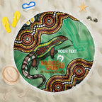 Personalised Australia Goanna NAIDOC Week 2026 Beach Blanket 50 Years of Deadly Aboriginal Art