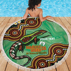 Personalised Australia Goanna NAIDOC Week 2026 Beach Blanket 50 Years of Deadly Aboriginal Art