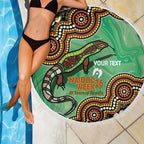 Personalised Australia Goanna NAIDOC Week 2026 Beach Blanket 50 Years of Deadly Aboriginal Art