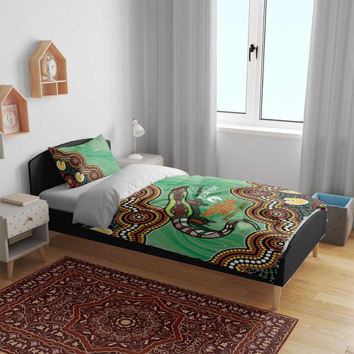 Personalised Australia Goanna NAIDOC Week 2026 Bedding Set 50 Years of Deadly Aboriginal Art