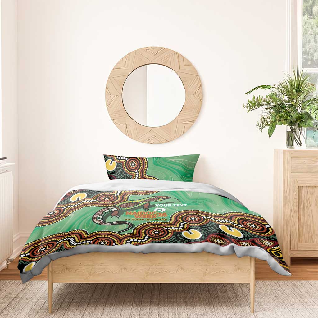 Personalised Australia Goanna NAIDOC Week 2026 Bedding Set 50 Years of Deadly Aboriginal Art