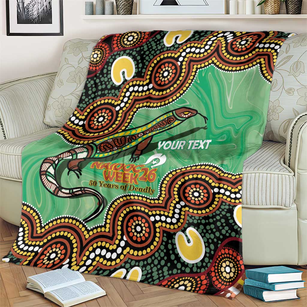 Personalised Australia Goanna NAIDOC Week 2026 Blanket 50 Years of Deadly Aboriginal Art
