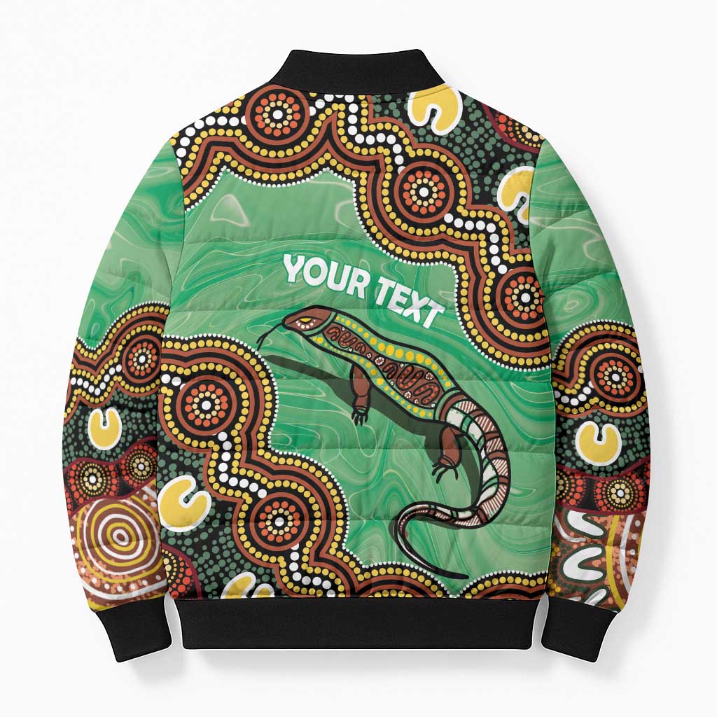 Personalised Australia Goanna NAIDOC Week 2026 Bomber Puffer Jacket 50 Years of Deadly Aboriginal Art