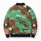 Personalised Australia Goanna NAIDOC Week 2026 Bomber Puffer Jacket 50 Years of Deadly Aboriginal Art