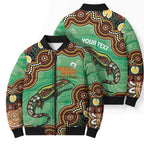 Personalised Australia Goanna NAIDOC Week 2026 Bomber Puffer Jacket 50 Years of Deadly Aboriginal Art