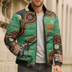 Personalised Australia Goanna NAIDOC Week 2026 Bomber Puffer Jacket 50 Years of Deadly Aboriginal Art