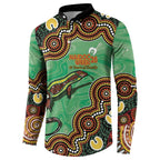 Personalised Australia Goanna NAIDOC Week 2026 Button Sweatshirt 50 Years of Deadly Aboriginal Art
