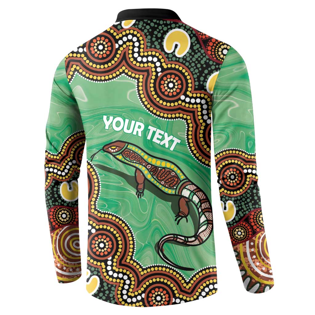 Personalised Australia Goanna NAIDOC Week 2026 Button Sweatshirt 50 Years of Deadly Aboriginal Art