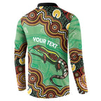 Personalised Australia Goanna NAIDOC Week 2026 Button Sweatshirt 50 Years of Deadly Aboriginal Art