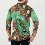 Personalised Australia Goanna NAIDOC Week 2026 Button Sweatshirt 50 Years of Deadly Aboriginal Art