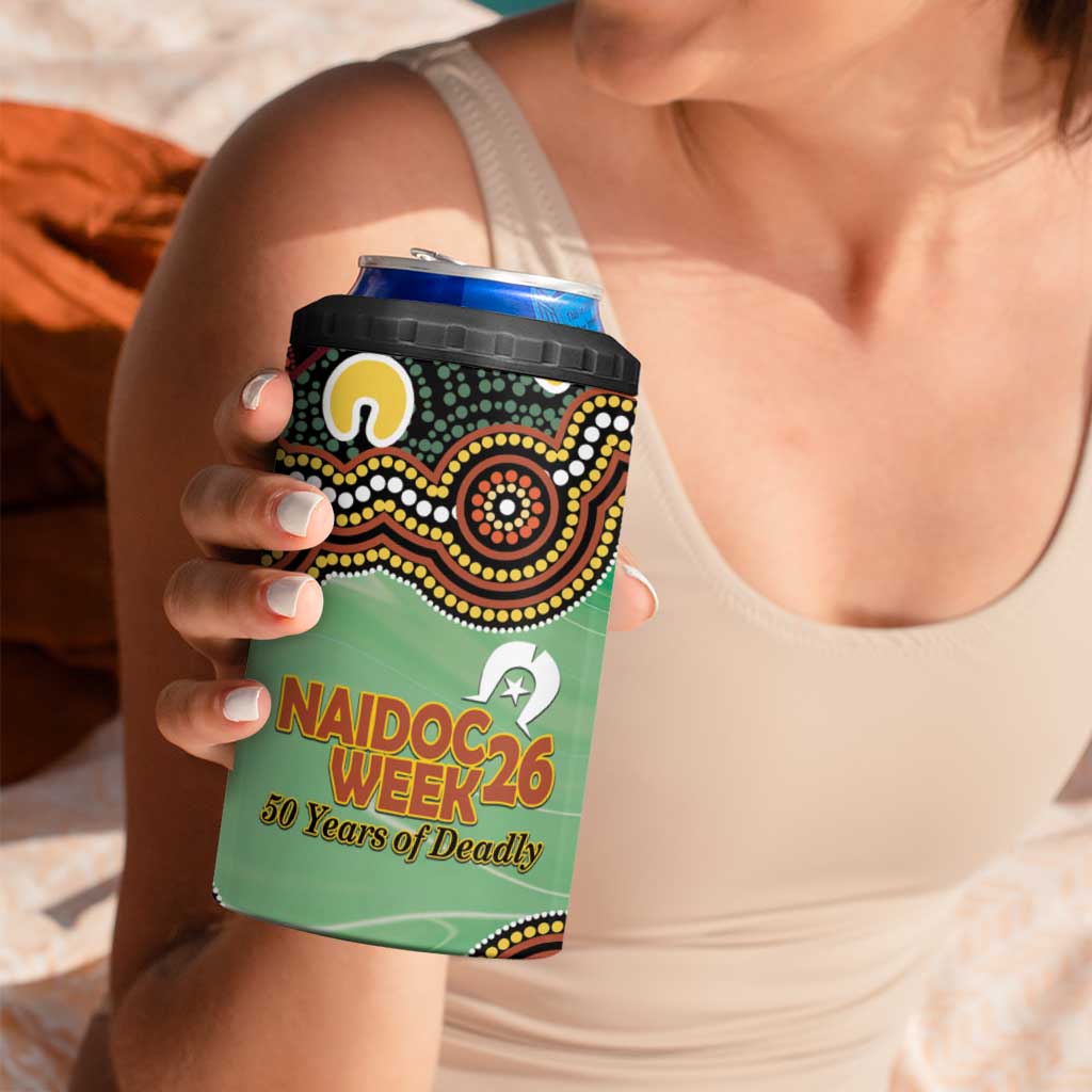 Personalised Australia Goanna NAIDOC Week 2026 4 in 1 Can Cooler Tumbler 50 Years of Deadly Aboriginal Art