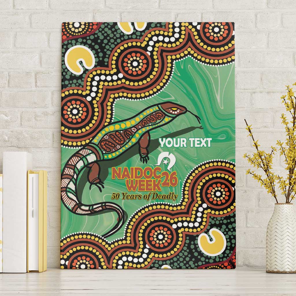 Personalised Australia Goanna NAIDOC Week 2026 Canvas Wall Art 50 Years of Deadly Aboriginal Art