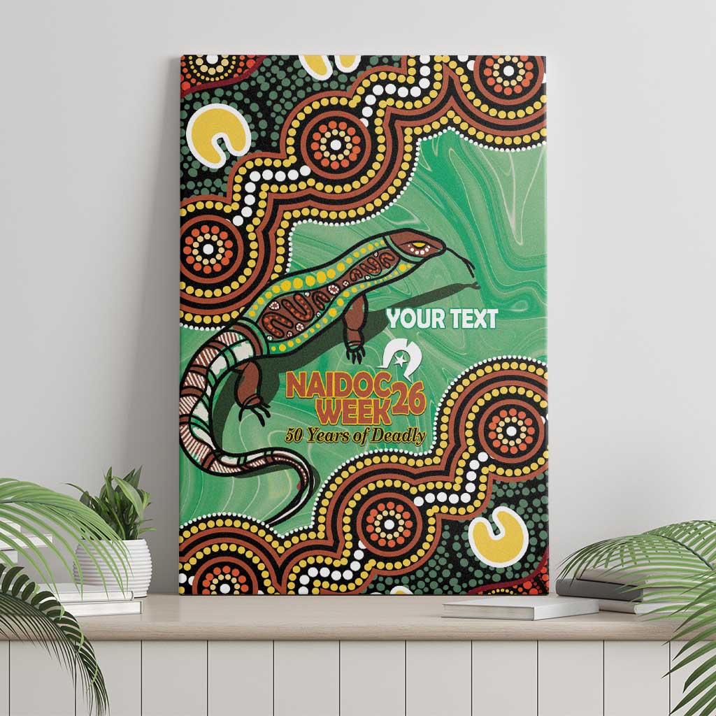 Personalised Australia Goanna NAIDOC Week 2026 Canvas Wall Art 50 Years of Deadly Aboriginal Art