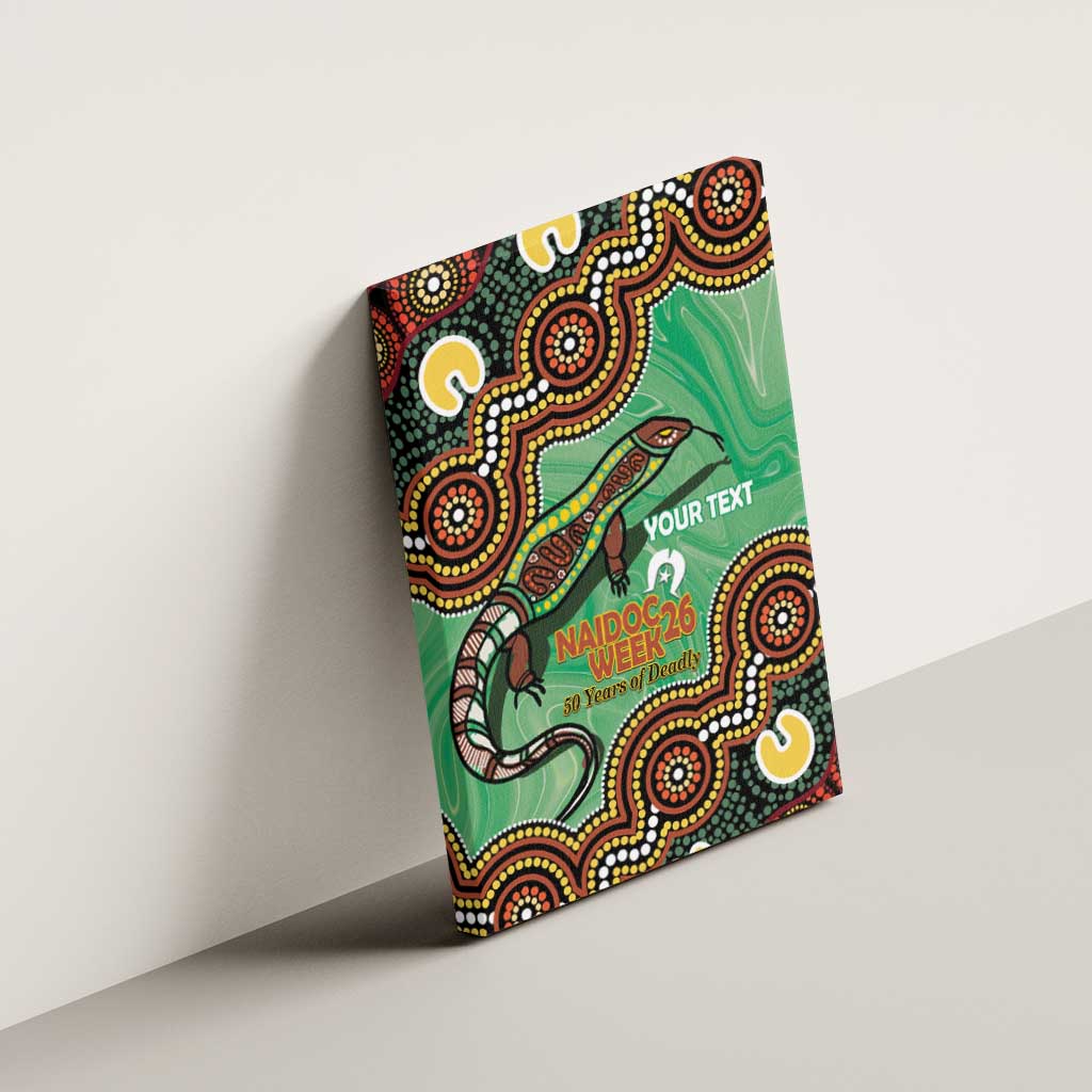 Personalised Australia Goanna NAIDOC Week 2026 Canvas Wall Art 50 Years of Deadly Aboriginal Art