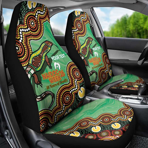 Personalised Australia Goanna NAIDOC Week 2026 Car Seat Cover 50 Years of Deadly Aboriginal Art