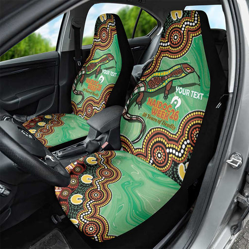 Personalised Australia Goanna NAIDOC Week 2026 Car Seat Cover 50 Years of Deadly Aboriginal Art