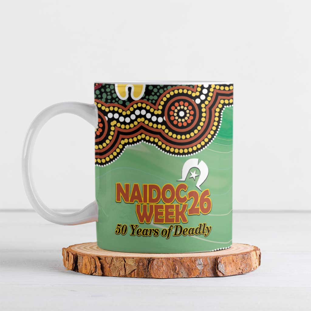 Personalised Australia Goanna NAIDOC Week 2026 Ceramic Mug 50 Years of Deadly Aboriginal Art