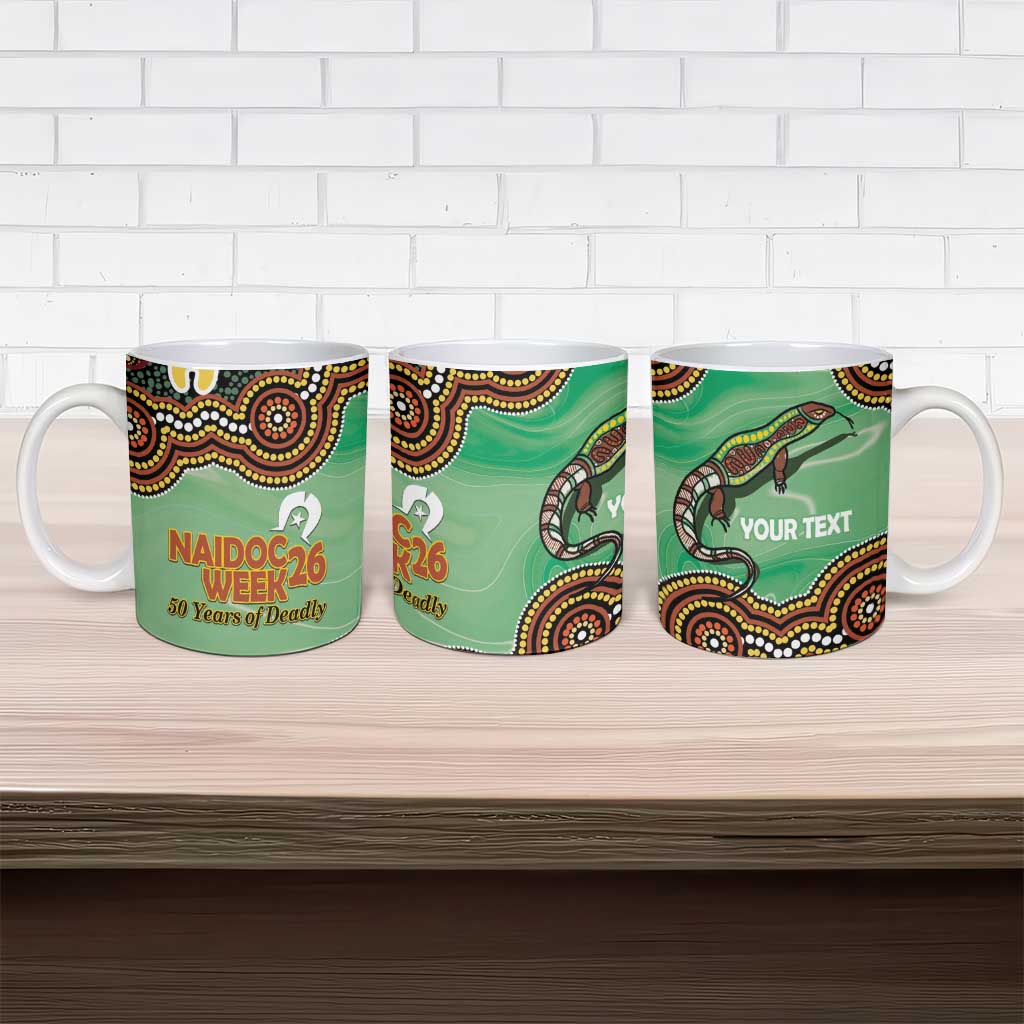 Personalised Australia Goanna NAIDOC Week 2026 Ceramic Mug 50 Years of Deadly Aboriginal Art