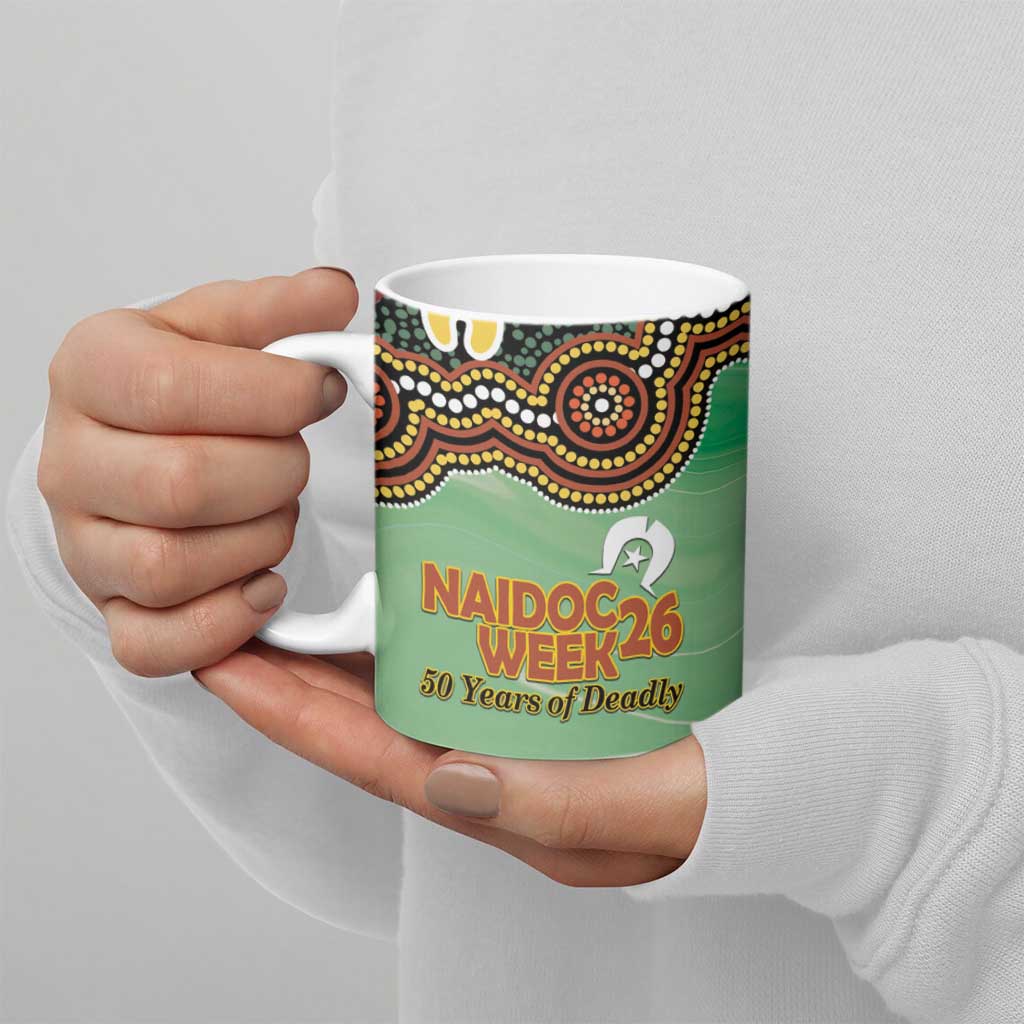 Personalised Australia Goanna NAIDOC Week 2026 Ceramic Mug 50 Years of Deadly Aboriginal Art
