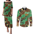 Personalised Australia Goanna NAIDOC Week 2026 Couples Matching Puletasi and Long Sleeve Button Shirt 50 Years of Deadly Aboriginal Art