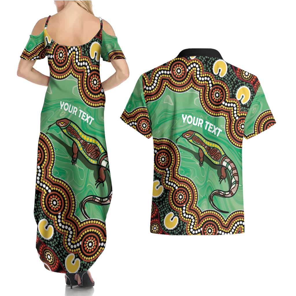 Personalised Australia Goanna NAIDOC Week 2026 Couples Matching Summer Maxi Dress and Hawaiian Shirt 50 Years of Deadly Aboriginal Art