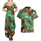 Personalised Australia Goanna NAIDOC Week 2026 Couples Matching Summer Maxi Dress and Hawaiian Shirt 50 Years of Deadly Aboriginal Art