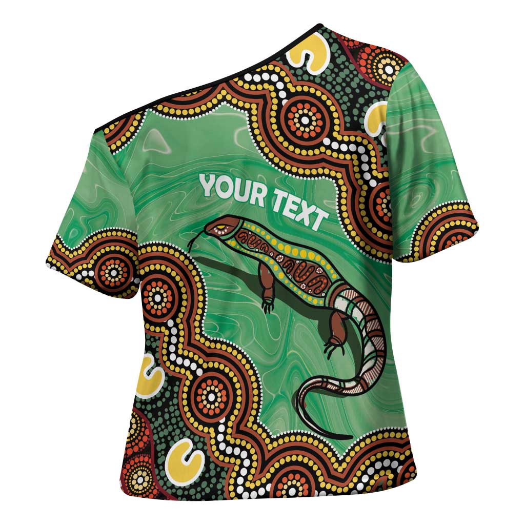 Personalised Australia Goanna NAIDOC Week 2026 Cross Shoulder Shirt 50 Years of Deadly Aboriginal Art