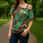 Personalised Australia Goanna NAIDOC Week 2026 Cross Shoulder Shirt 50 Years of Deadly Aboriginal Art