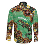 Personalised Australia Goanna NAIDOC Week 2026 Family Matching Long Sleeve Bodycon Dress and Hawaiian Shirt 50 Years of Deadly Aboriginal Art